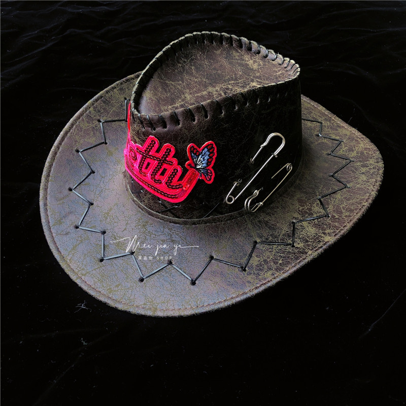 Y2K Millennial Hot Girl Retro Pretty Girl Western Cowboy Hat Music Festival Disco Big Brim Sun Hat