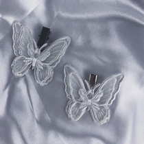 Japan and South Korea burgundy butterfly hairpin hairpin headdress duckbill clip Korean version of sweet ins bangs edge clip retro hairpin