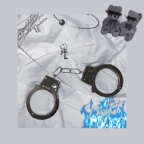 COS Metal texture handcuffs Dark Gothic style Dark Loli sick Jiao ins Hip-hop earth cool toy handcuffs