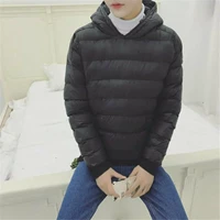 Mùa đông trùm đầu cotton nam ngắn phần thanh niên ấm áp dày áo khoác cotton đôi áo khoác cotton Phiên bản Hàn Quốc áo dạ nam