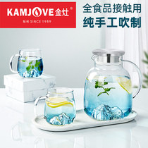 Golden stove TP-509 thickened cold water kettle Household heat-resistant glass cold water kettle High borosilicate high temperature glass kettle