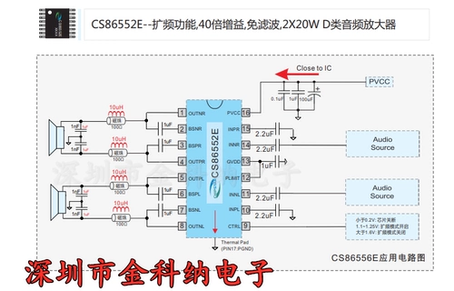 CS865552E EQA16 Функция отображения 40 раз выигрывает от фильтра 2x20WD Чип аудио -усилителя