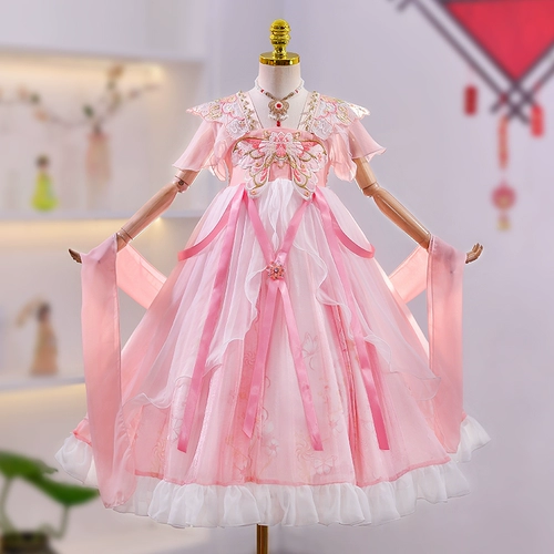 Летнее ханьфу, детский костюм, наряд маленькой принцессы, юбка