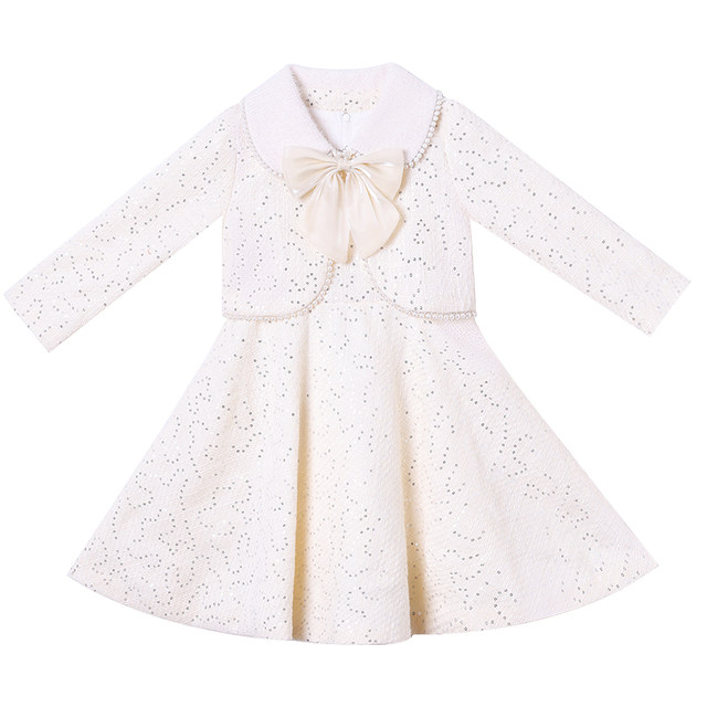 Girls winter dress 2022 winter new foreign style suit children's skirt autumn and winter vest princess dress winter