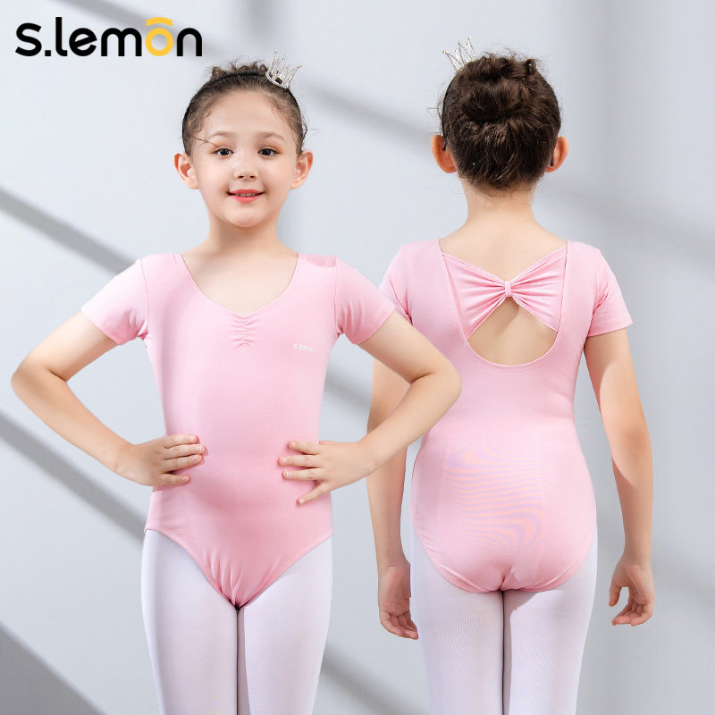 Children's Dance Costume Ballet Summer Short Sleeve Conjured to Chinese Dance Short Girls Show Show