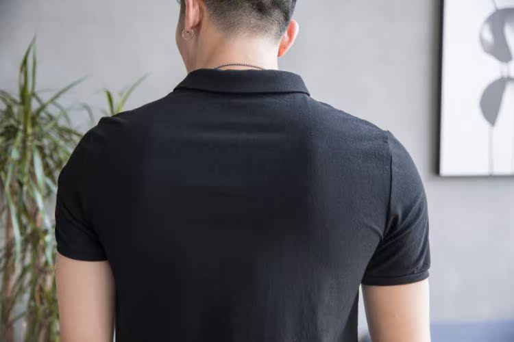 Sức mạnh mùa hè gia súc mới POLO áo sơ mi nam tay ngắn màu sắc thon gọn áo phông có cổ