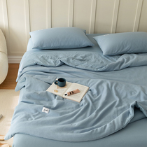 High class A knitted cotton Huffag summer cool quilted by air conditioning by summer pure cotton ultra soft naked and thin quilt Nordic wind