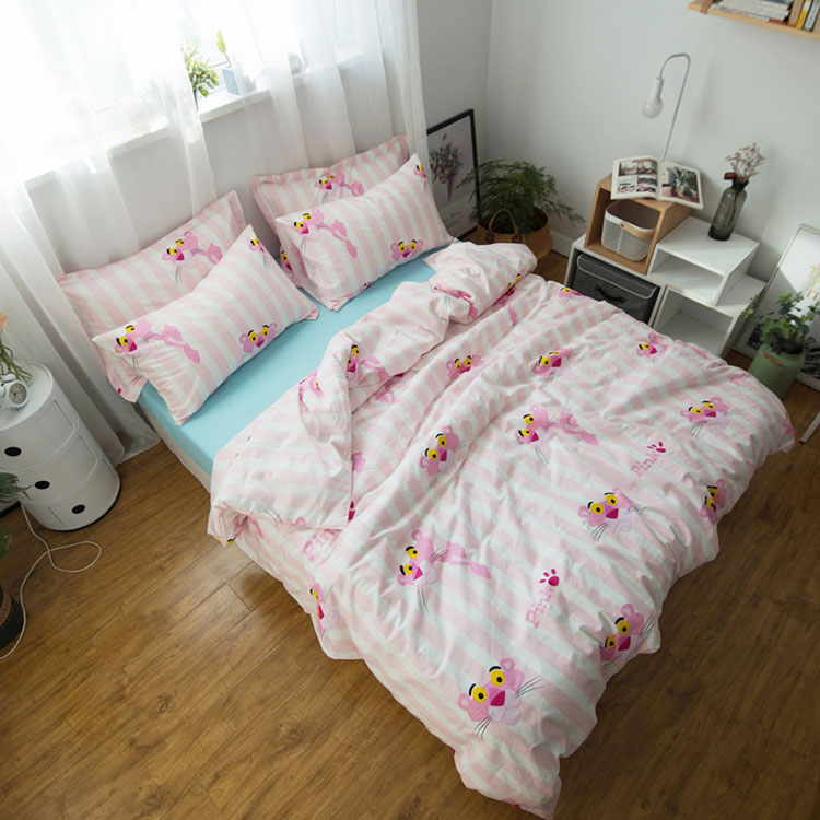 Mùa xuân và mùa hè nhỏ bông tươi bốn bông cotton công chúa gió cô gái tấm lòng giường ba mảnh - Bộ đồ giường bốn mảnh bộ ga trải giường everon