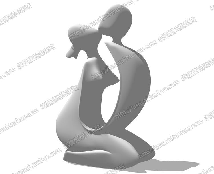 SU组件Sketchup草图大师景观模型欧式中式现代异型人物雕塑...-8