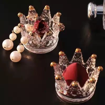 Sponge egg tray glass candle holder ins Wind powder puff rack beauty makeup egg shelf jewelry storage layer rack makeup egg shelf