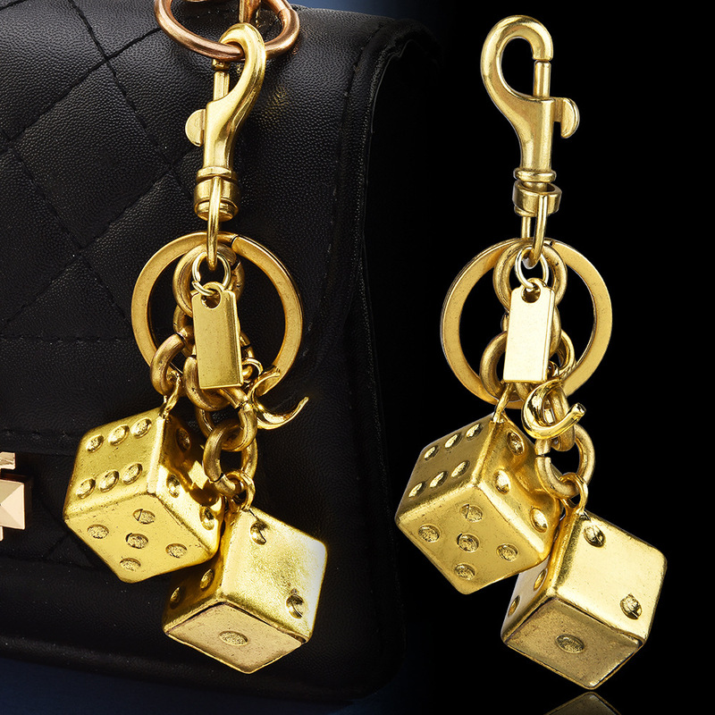Suitable for Coach Dionysus Bag Decoration, Creative and Fashionable Double Dice Keychain Gift Pendant, Car Key Chain Suitable for Coach Dionysus Bag Decoration, Creative and Fashionable Double Dice Keychain Gift Pendant, Car Key Chain