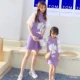 Little daisy cha mẹ mặc mẹ và con gái phong cách nước ngoài váy mùa hè cho một gia đình ba và bốn năm 2020 váy lưới mùa hè màu đỏ lưới hợp thời trang mới - Trang phục dành cho cha mẹ và con