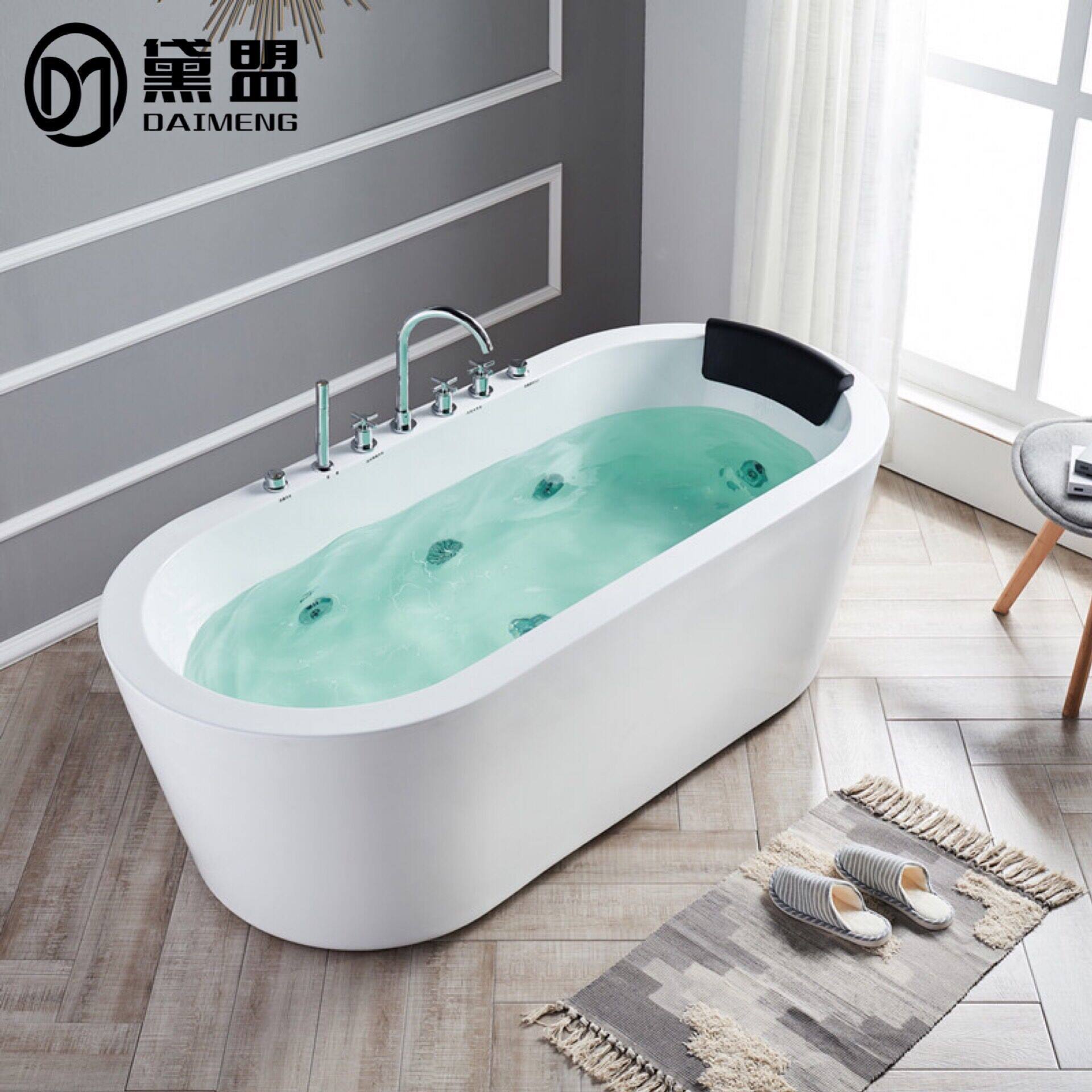 Color bathtub oval 1 3-1 8 meters free-standing home acrylic bathtub surf massage bathtub bathtub