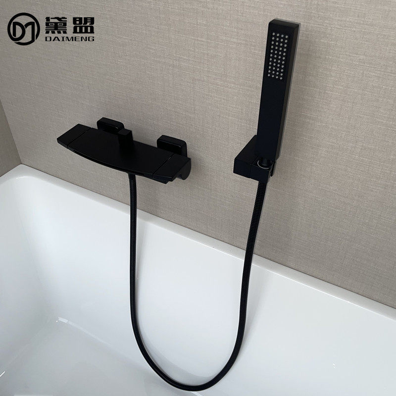 Dilian Household All-copper Falls Waterfall Tap into Wall-type Bath-Cold and Heat Double-controlled Shower Set