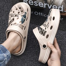 Japanese GP slippers for men and women summer stepping on feces feeling outdoor beach driving outdoor non-slip sandals wearing hole shoes outside