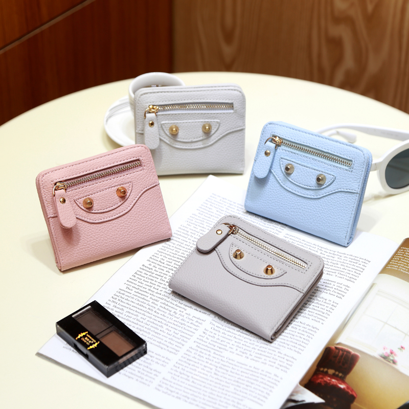 Japanese GP Korean Version Small Wallet Woman Smiling Face Cute Fashion Versatile Short ZERO WALLET MINI SLIM
