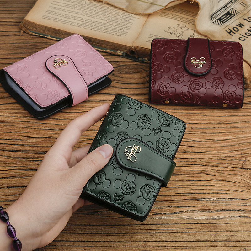 Japanese cartoon bull pickup package female exquisite animation small multi-card large-capacity bank card driver's license