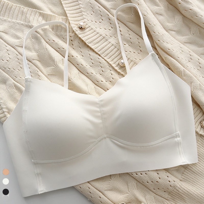 Japanese GP harness Smear Breast coalestation Inner Lap No Steel Ring Withdrawal of Cross Fine Shoulder Strap Bra Woman