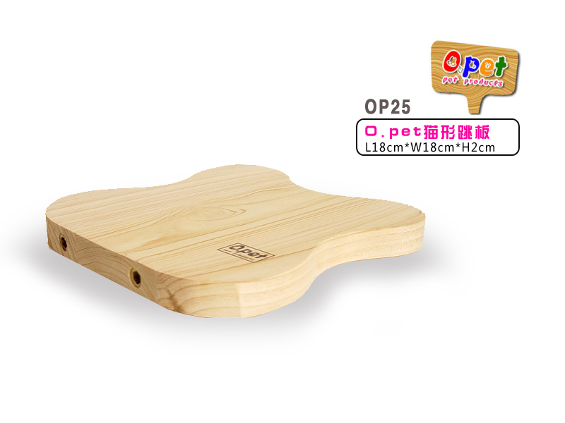 OP25 O pet dragon cat rabbit cat-shaped solid wood springboard grindroy toy jump table cage match