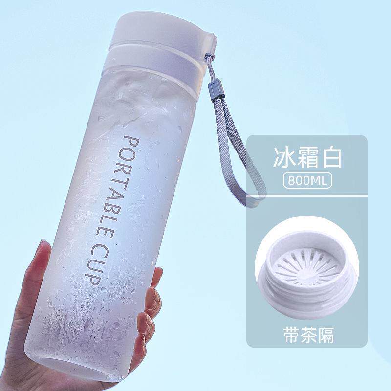 High face value plastic cup men and women students ins oversize water glass resistant to fall minimalist movement Korean version with hand mug-Taobao