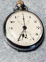 @235 Small diameter single-button chronograph pocket watch disk repaired medieval antique three-month warranty