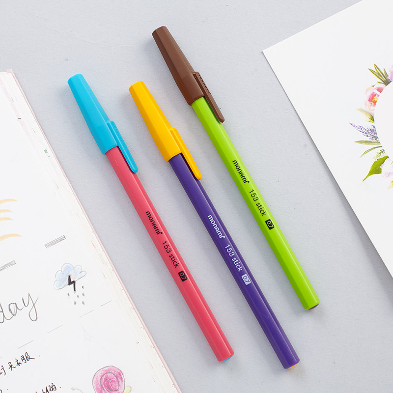 South Korea Imports MONAMI Muramami Mumami 153 Ball Pen Black Blue Red Color Office Student Wholesale