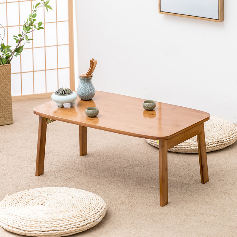 Day-style folding bed with a few tatami ground table beds, small square table beds with learner floating windows small tea table