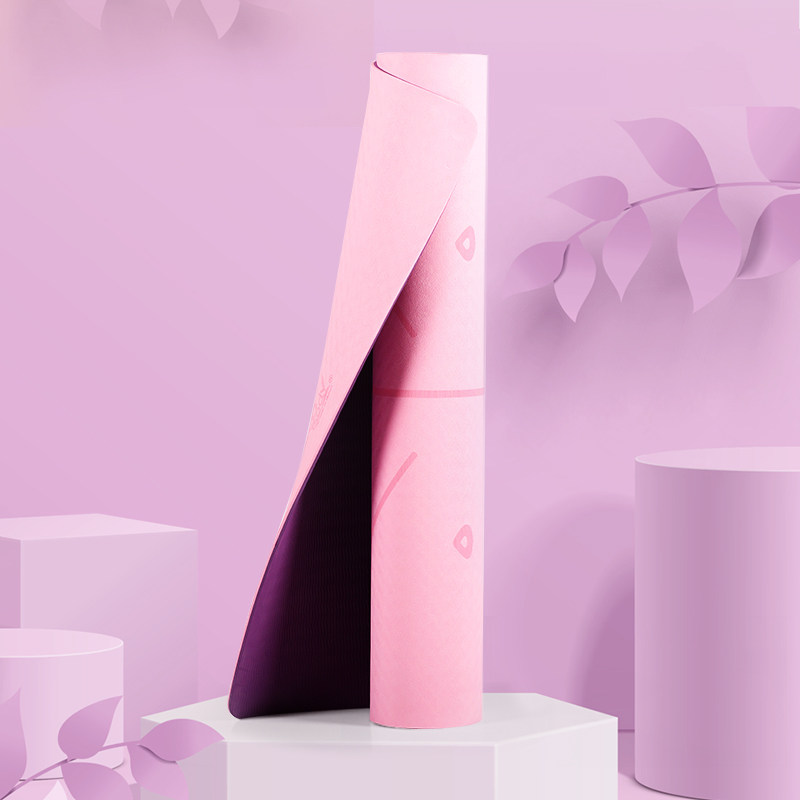 Yoga mat girls special thickened widening lengthened beginners anti-slip tpeT bit line fitness mat ground mat for home