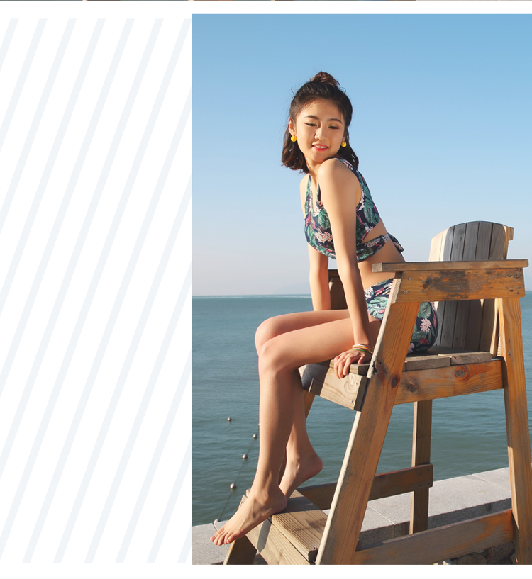 Áo tắm nữ ba mảnh ngực nhỏ Hàn Quốc tụ tập mùa xuân nóng bỏng bikini nhỏ nước hoa đồ bơi nữ cảm giác nhỏ tươi - Bikinis áo tắm 1 mảnh