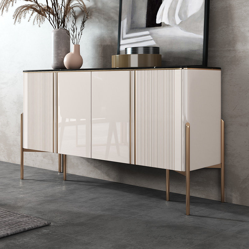 Light luxury slate dining cabinet high post-modern minimalist small apartment living room wine cabinet tea cabinet storage dining room bowl cabinet