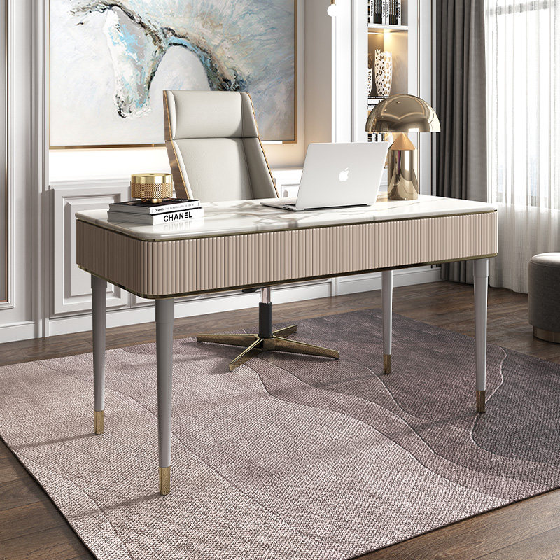 Light luxury marble desk and chair combination post-modern minimalist study home office desk desk computer desk furniture