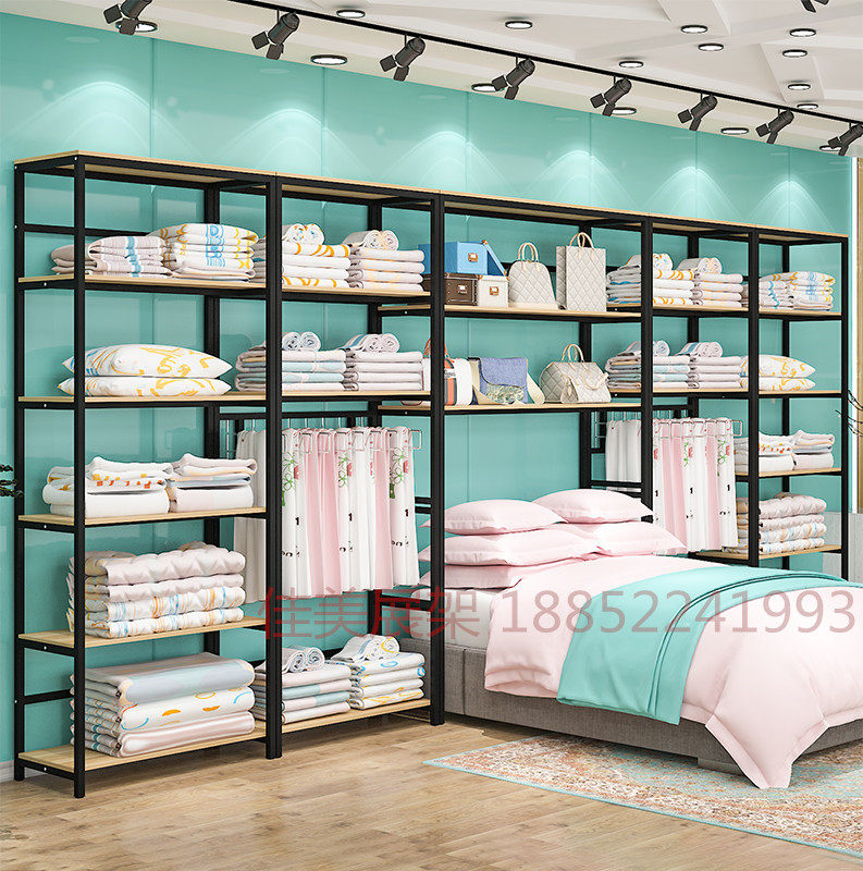 Home textile shelves display shelf Xicqing bed supplies display cabinet four-piece quilt core pillow core shelf