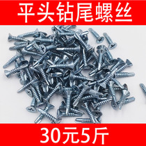 National standard M4 2 sunken head drill tail screw Cross flat head drill tail dovetail nail galvanized bulk self-tapping self-drilling screw