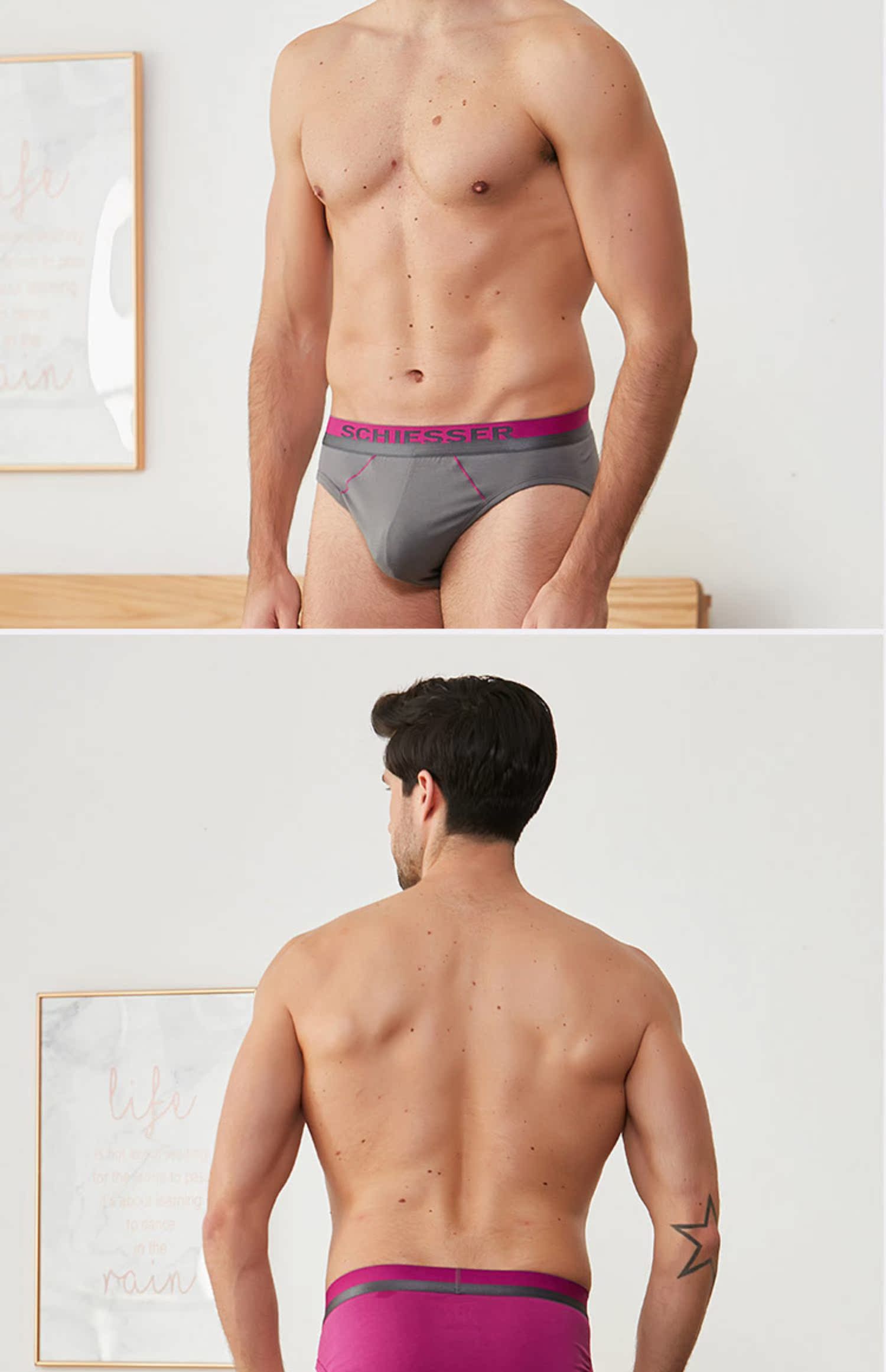 Shuya đồ lót nam 2 tải Đức Shumei cotton 13976S quần short tam giác thoáng khí nhiều màu quần lót nam - Nam giới sịp calvin klein