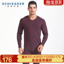 Germany Shuya Thermal Underwear Men's O046W Cotton Modal Soft Medium Thick V-neck Set Autumn Pants