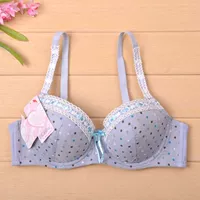 2 mảnh 箐 Đồ lót nữ quý tộc Kiểu dáng vành cotton mềm mại thu thập áo ngực cô gái quan ren 