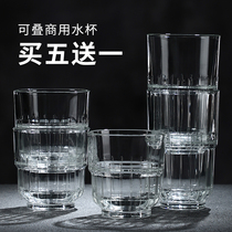 Minimalist Laminated Vertical Textured Glass Cups Creative Bar Round Whisky Cups Cocktails Iced Coffee Long Drinking Cup