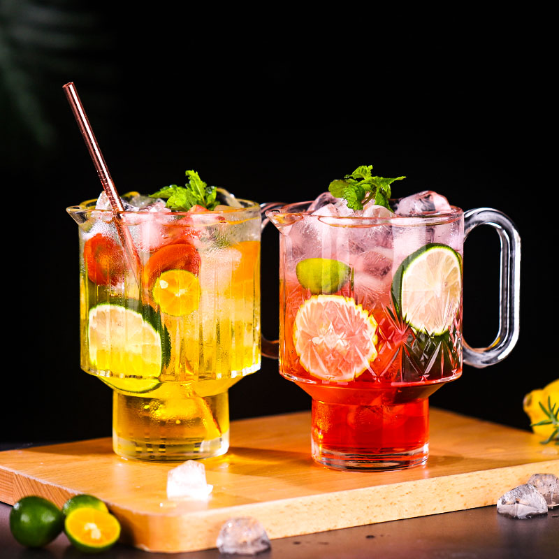 ins net red glass new stackable fruit tea cup milk tea cup glass hot drink tea juice cup dining cup