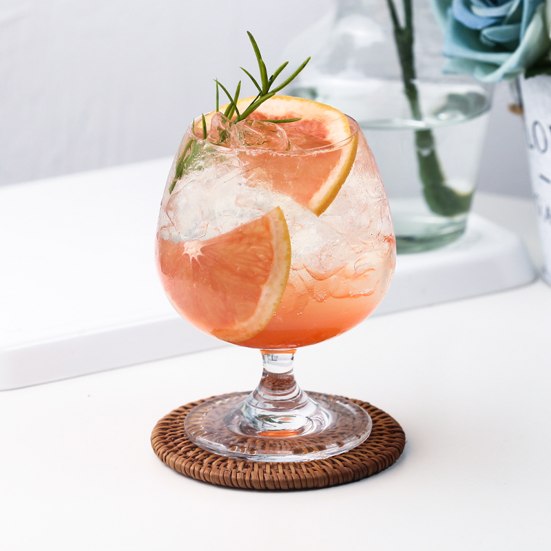 ins net red large belly cup dining room drinks cup coffee cup such-water cup chic minimalist transparent juice glass goblet