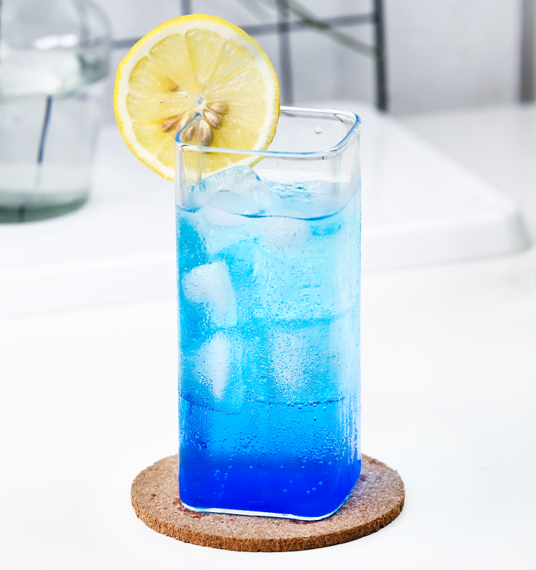 ins dining hall Nordic net red cold drinks glass cups square water glass mug juice cup minimalist bubble wine glasses