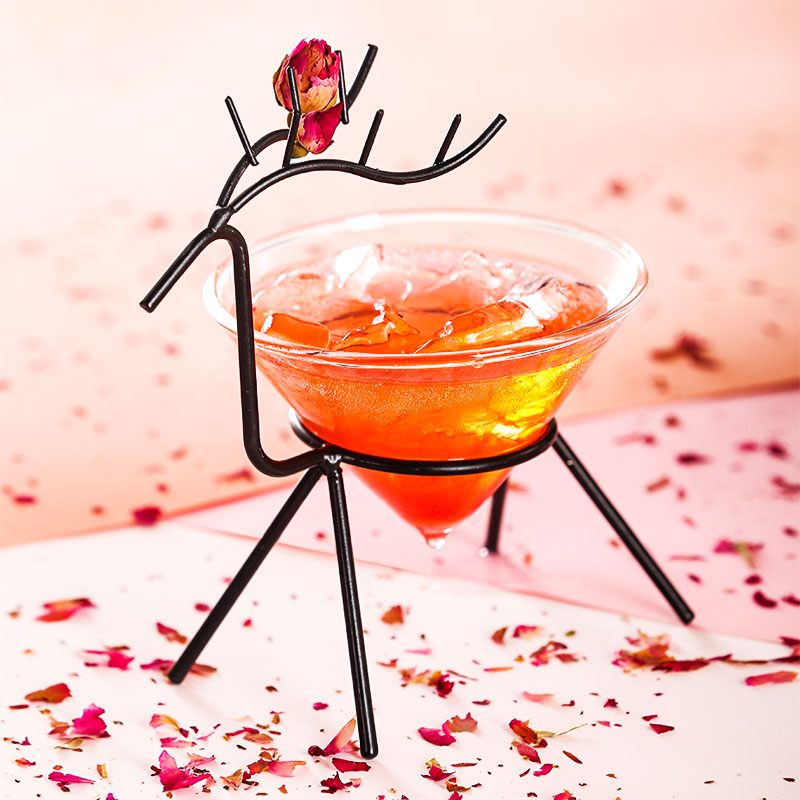 ins little deer iron art glass cues personality west restaurant wine glasses creative cocktail glasses mesh red cups cold drinks cups