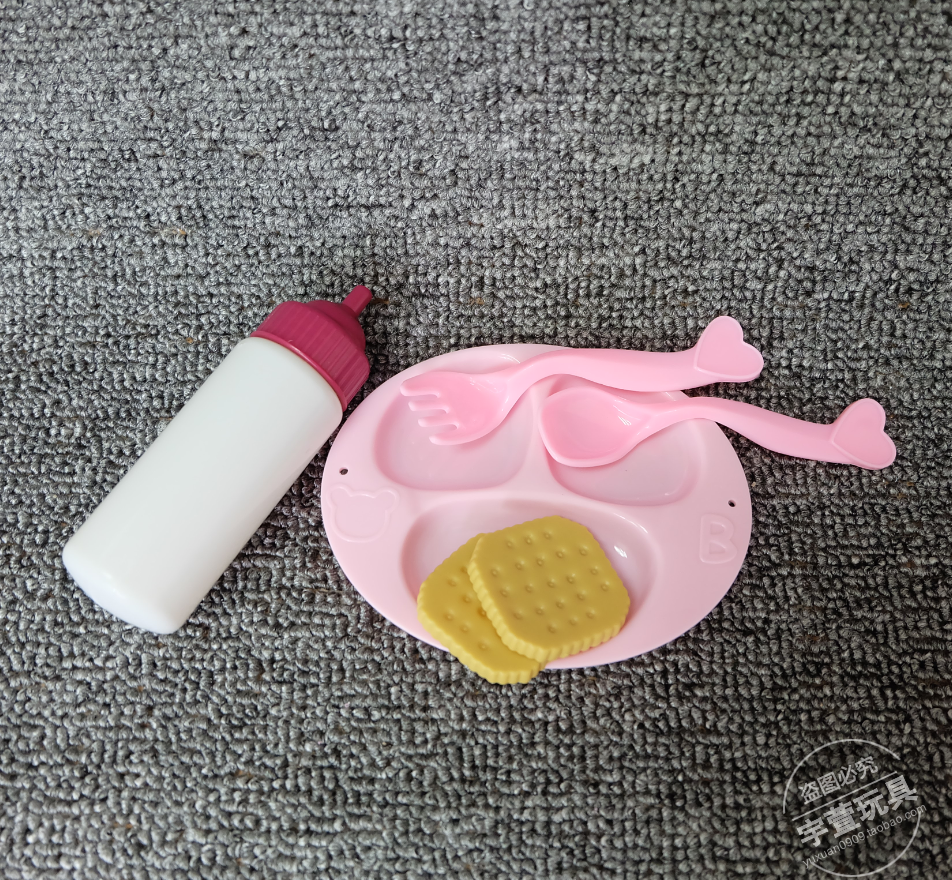 Silicone búp bê phụ kiện búp bê cô gái yêu thích nhà bộ đồ ăn mô phỏng bát chai muỗng nĩa phụ kiện đồ chơi búp bê hàn quốc