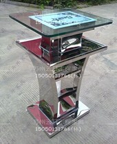 Bar Loose table stainless steel round bar Luminous Bar Terrace Bar Table Square Table Bar High Bar Table High Table Top Table