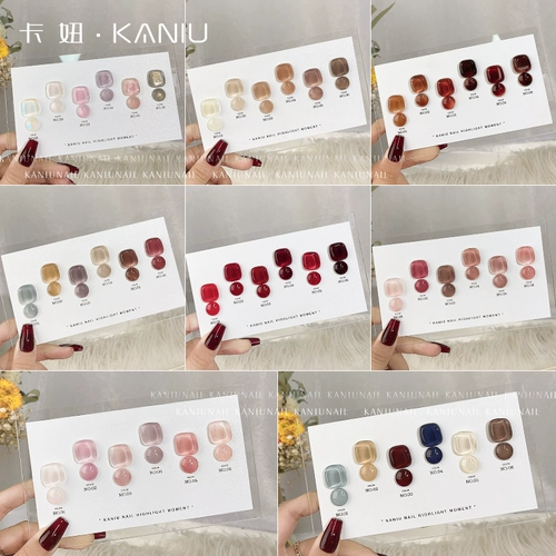 Комплект для маникюра, полупрозрачный лак для ногтей, небольшой набор, 6 цветов, 2025 года, новая коллекция, широкая цветовая палитра