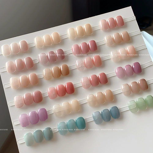 Увлажняющий нюдовый лак для ногтей из белого нефрита, прозрачный комплект для маникюра