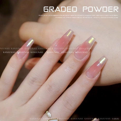 Румяна для маникюра, порошковая втирка, украшение для ногтей, градиент, 16 цветов