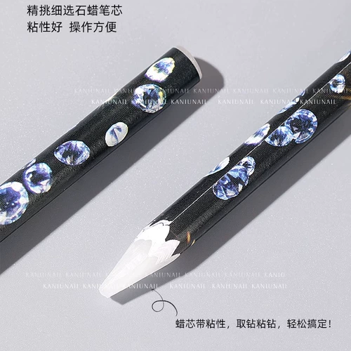 Маникюрский бурильный инструмент липкий бриллиант карандашная ручка с липкой ручкой поставляется с липкой ручкой ручкой Руководство Diy Point Drill Nail Art Supplies