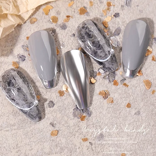 Японское металлическое блестящее медное украшение для ногтей для маникюра, популярно в интернете