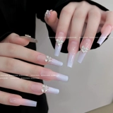 Серебряный набор материалов для маникюра с бабочкой с цирконом со стразами, украшение для ногтей, готовый продукт, популярно в интернете