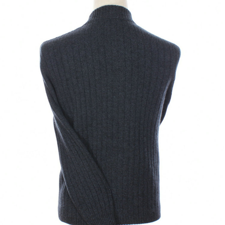 17 mùa thu và mùa đông Dongsheng cashmere nam áo len dây kéo bán cao cổ tinh khiết màu nam len cardigan dầy ấm chính hãng